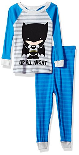 DC Comics Boys Little Justice League 2-pc Pajama Set Long Sleeve with Pant Blue 2T