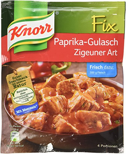 Knorr Fix gulasch with bellpeppers Paprika-Gulsch Zigeuner Art Pack of 4