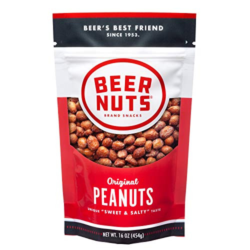 BEER NUTS Original Peanuts - 16oz Resealable Bag Sweet and Salty Gluten-Free Kosher Low Sodium Peanut Snacks BEER NUTS Original Peanuts - 16oz Resealable Bag Sweet and Salty Gluten-Free Kosher Low Sodium Peanut Snacks