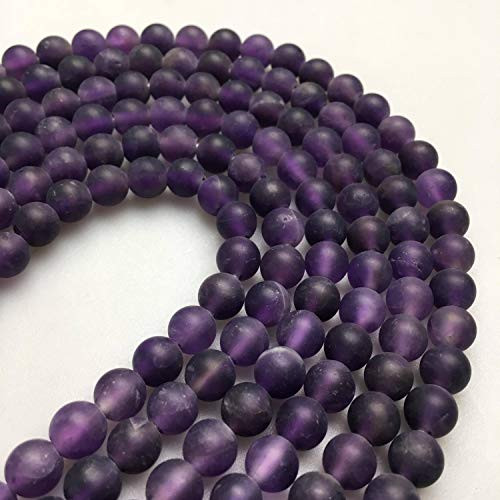 JM Design 2_0mm Large Hole Amethyst Matte Round Size 6mm 15_5 per Strand Gemstone Loose Beads for Jewelry Making JM Design 2_0mm Large Hole Amethyst Matte Round Size 6mm 15_5 per Strand Gemstone Loose Beads for Jewelry Making