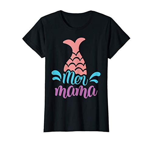 Womens Mermaid Mer Mama Mother Mom Grandma Women Cute Birthday Gift T-Shirt