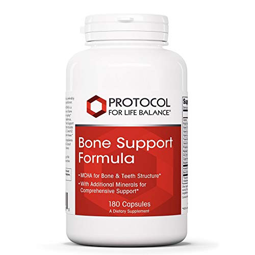 Protocol For Life Balance - Bone Support Formula - with Magnesium and Vitamins C D K2 to Support Bone and Teeth Structure Bone Density Calcium Absorption and Joint Pain Relief - 180 Capsules