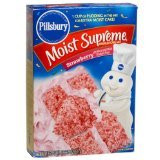 Pillsbury Moist Supreme Full Size Boxes Cake Cupcake Mix Pack of 2 Strawberry