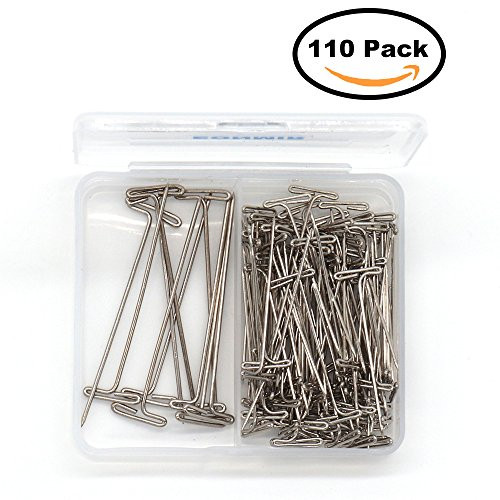 Premium Quality Labs Nickel Plated Dissection Pins, T Pins, Dissecting Supplies (Pack of 110, 100 Pack 1.5", 10 Pack 2")