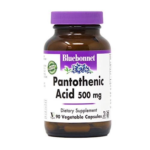 BlueBonnet Pantothenic Acid 500 mg Vegetable Capsules 90 Count BlueBonnet Pantothenic Acid 500 mg Vegetable Capsules 90 Count