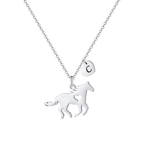MONOOC Horse Jewelry for Girls Girls Horse Necklace C Necklace Initial Heart Letter Necklace Horse Necklaces for Girls Horse Initial Necklace for Daughter Horse Jewelry Gifts for Girls MONOOC Horse Jewelry for Girls Girls Horse Necklace C Necklace Initial Heart Letter Necklace Horse Necklaces for Girls Horse Initial Necklace for Daughter Horse Jewelry Gifts for Girls