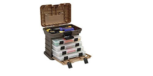 Plano Molding 135430 Stow N Go Pro Rack with 4 23500s Prolatch OrganizersGraphite Gray Sandstone