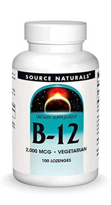 Source Naturals Vitamin B-12 2000 mcg Supports Energy Production - 100 Lozenges