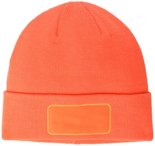 Marky G Apparel Patch Beanie Neon Orange-1 One Size