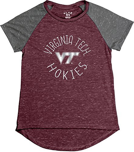 NCAA Virginia Tech Hokies Womens Gracie Confetti Raglan Tee Medium Maroon