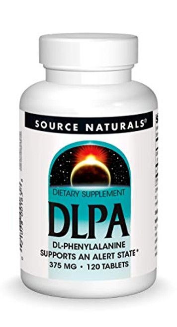 Source Naturals DLPA DL-Phenylalanine 375 mg Supports An Alert State - 120 Tablets Source Naturals DLPA DL-Phenylalanine 375 mg Supports An Alert State - 120 Tablets