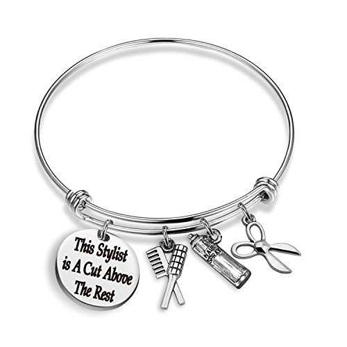 EIGSO Hairdresser Gift This Stylist is A Cut Above The Rest Hairstylist Hairdresser Charm Jewelry Bracelet Graduation Gift for StylistsThis Stylist-BR EIGSO Hairdresser Gift This Stylist is A Cut Above The Rest Hairstylist Hairdresser Charm Jewelry Bracelet Graduation Gift for StylistsThis Stylist-BR