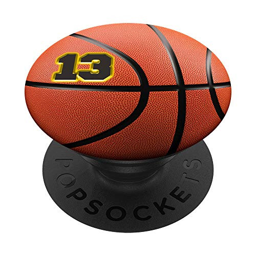 Basketball Player Number 13 Basketball Player 13 PopSockets PopGrip Swappable Grip for Phones Tablets Basketball Player Number 13 Basketball Player 13 PopSockets PopGrip Swappable Grip for Phones Tablets