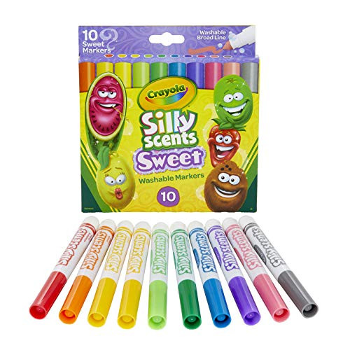 Crayola Silly Scents Sweet Washable Broad Line Markers Pack of 10 Crayola Silly Scents Sweet Washable Broad Line Markers Pack of 10
