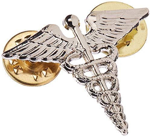 EagleEmblems P12002 Pin-ArmyMedicCaduceus SLV 1