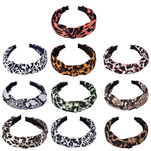 Fabric Hair Band Accessories10Pcs Cute Boho Beauty Fashion Hairbands Wide Headbands Accessories for Women and Girls Cross Vintage Head Hair Bands Style D