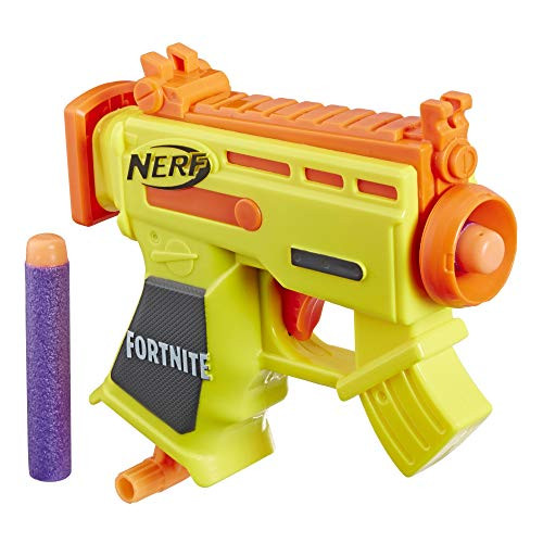 Fortnite Micro AR-L Nerf MicroShots Dart-Firing Toy Blaster and 2 Official Nerf Elite Darts for Kids Teens Adults