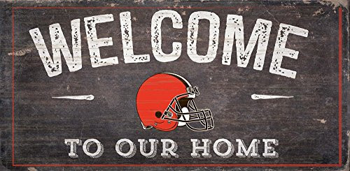 Fan Creations Welcome Cleveland Browns Distressed 6 x 12 Multi
