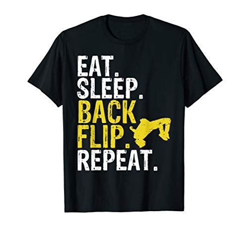 Eat Sleep Back Flip Repeat Acrobat Gymnastics Gift T-Shirt