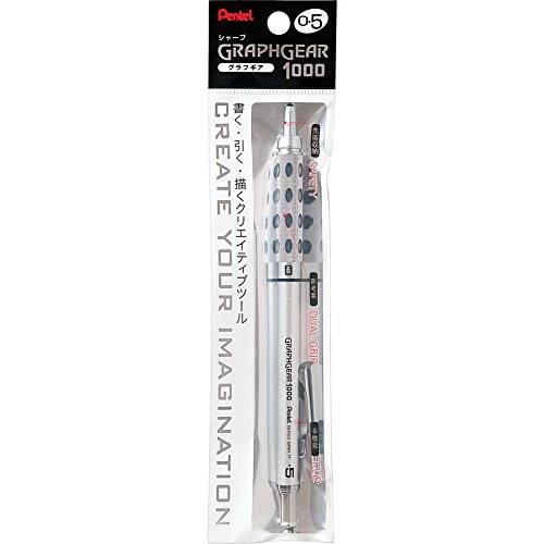Pentel Packaged Graph Gear 1000 Automatic Drafting Pencil 0_5mm Grey Accents 1 Pencil XPG1015