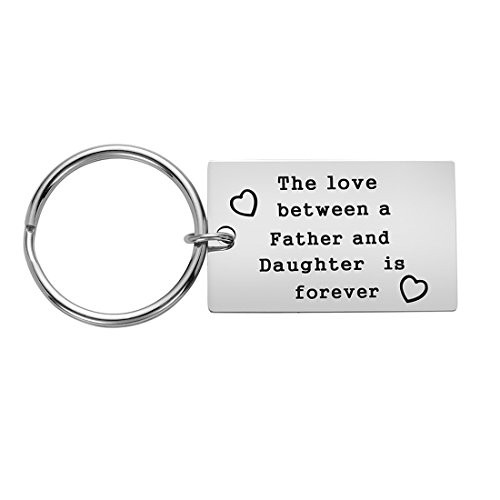 iWenSheng Dad Gift from Daughter for Birthday Father's Day Gift for Dad, The Love between A Father and Daughter Is Forever Keychain, Stainless Steel (Father-Daughter) iWenSheng Dad Gift from Daughter for Birthday Father's Day Gift for Dad, The Love between A Father and Daughter Is Forever Keychain, Stainless Steel (Father-Daughter)