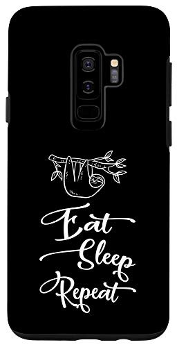 Galaxy S9 eat sleep repeat sloth lover gift Case
