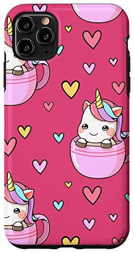 iPhone 11 Pro Max Happy Red Tea Cup Coffee Cute Magical Unicorn Girly Gift Case