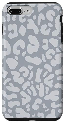 iPhone 7 Plus8 Plus Steel Grey Baby Blue Leopard Print Cheetah Animal Pattern Case