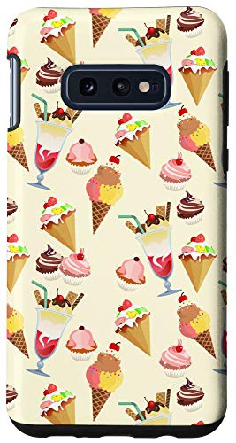 Galaxy S10e Ice Cream Cone Sundae Cupcake Dessert Snack Pattern Cute Case