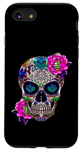 iPhone SE 2020  7  8 Sugar Skull Day Of The Dead Cool Bone Head Skulls Gift Idea Case