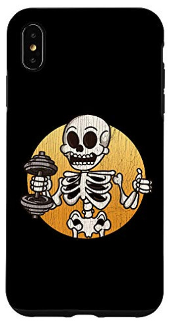 iPhone XS Max Weight Lifting Fitness Skeleton Case