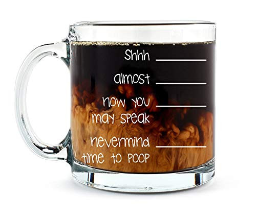 Shh_ Nevermind Time to Poop Mug - Funny Poop Mug - 13OZ Glass Coffee Mug - Mugs For Women Boss Friend Employee or Spouse - Perfect Birthday Idea - By AW Fashions Shh_ Nevermind Time to Poop Mug - Funny Poop Mug - 13OZ Glass Coffee Mug - Mugs For Women Boss Friend Employee or Spouse - Perfect Birthday Idea - By AW Fashions
