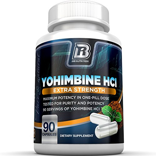 BRI Nutrition Yohimbine HCI - 2_5mg Yohimbe HCL Supplement Natural Metabolism Booster for Fat Burning Weight Loss and Enhanced Performance 90 Vegetable Cellulose Capsules