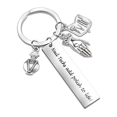 LLsuy Manicurist Gift Estheticians Keychain Nail Tech Gift Beautician Gift Nail Technician Jewelry Cosmetology Gift for Her Nail Techs-KR LLsuy Manicurist Gift Estheticians Keychain Nail Tech Gift Beautician Gift Nail Technician Jewelry Cosmetology Gift for Her Nail Techs-KR