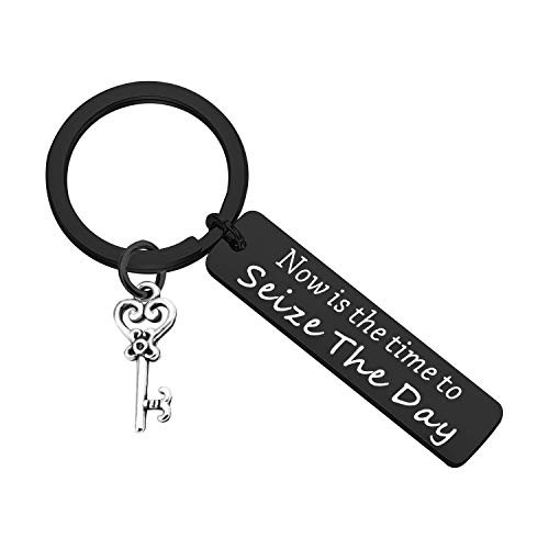 TIIMG Newsies Inspired Gift Now is The Time to Seize The Day Musical Theatre Keychain Newsies Gift Broadway Musical Gift Seize to Day Black TIIMG Newsies Inspired Gift Now is The Time to Seize The Day Musical Theatre Keychain Newsies Gift Broadway Musical Gift Seize to Day Black
