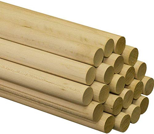 Dowel Rods Wood Sticks Wooden Dowel Rods 1 x 36 Inch Unfinished Hardwood Sticks for Crafts and DIYers 2 Pieces by Woodpeckers Dowel Rods Wood Sticks Wooden Dowel Rods 1 x 36 Inch Unfinished Hardwood Sticks for Crafts and DIYers 2 Pieces by Woodpeckers