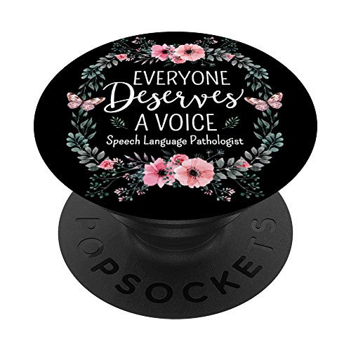 SLP Speech Language Pathologist design Gift PopSockets PopGrip Swappable Grip for Phones   Tablets
