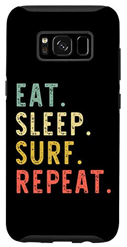 Galaxy S8 Eat Sleep Surf Repeat Surfing Surfer Gift Vintage Case