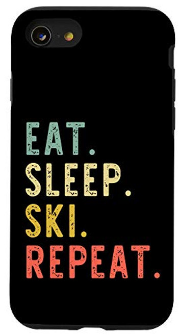 iPhone SE 2020 7 8 Eat Sleep Ski Repeat Skiing Skier Gift Vintage Case iPhone SE 2020 7 8 Eat Sleep Ski Repeat Skiing Skier Gift Vintage Case