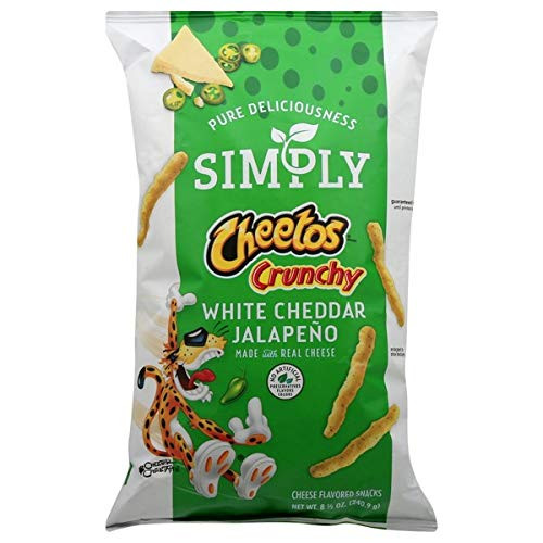 Simply Cheetos Crunchy White Cheddar Jalapeño Flavored Snacks 8_5 Oz