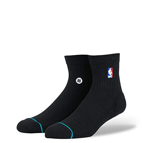 Stance Mens M356D17LOG NBA Logoman QTR Casual Sock Black - Medium Stance Mens M356D17LOG NBA Logoman QTR Casual Sock Black - Medium