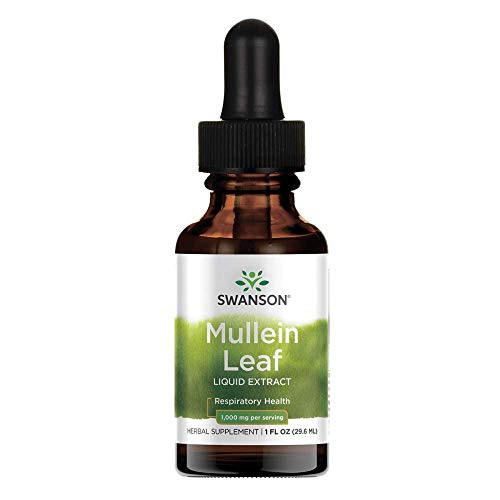 Swanson Mullein Leaf Liquid Extract Alcohol and Sugar-Free 1 fl Ounce 29_6 ml Liquid