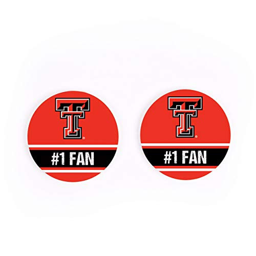 1 Fan Texas Tech NCAA Collegiate Team 4 x 4 Absorbent Ceramic Coasters Pack of 4