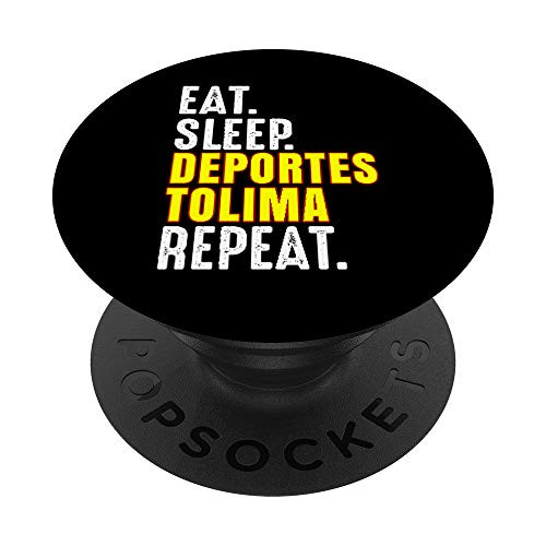 Deportes Tolima Giftt Eat Sleep Repeat Fan Colombia PopSockets Grip and Stand for Phones and Tablets