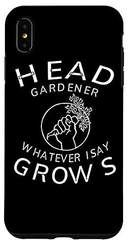 iPhone XS Max Funny Head Gardener Landscaper Planting Garden Pun Gifts Case
