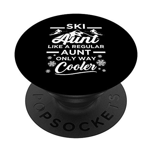 Skiing Skier Ski Winter Gift For Aunt PopSockets Grip and Stand for Phones and Tablets