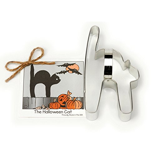 Halloween Cat Cookie and Fondant Cutter - Ann Clark - 5.9 Inches - US Tin Plated Steel