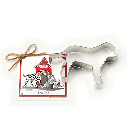 Dog Cookie and Fondant Cutter - Ann Clark - 4.9 Inches - US Tin Plated Steel Dog Cookie and Fondant Cutter - Ann Clark - 4.9 Inches - US Tin Plated Steel