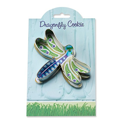 Dragonfly Cookie and Fondant Cutter - Ann Clark - 4.1 Inches - US Tin Plated Steel Dragonfly Cookie and Fondant Cutter - Ann Clark - 4.1 Inches - US Tin Plated Steel