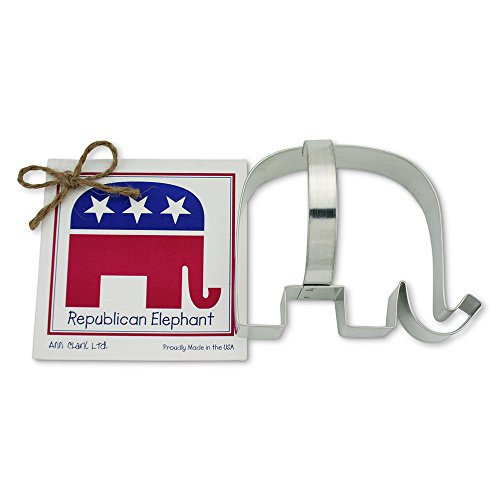 Republican Elephant Cookie and Fondant Cutter - Ann Clark - 4.4 Inches - US Tin Plated Steel